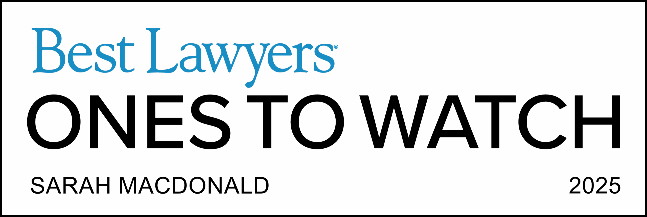 Best Lawyers Ones to Watch Recognition Badge